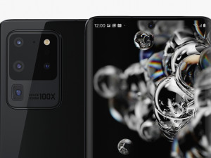 samsung galaxy s20 and s20 plus and s20 5g ultra cosmic black 3D 模型