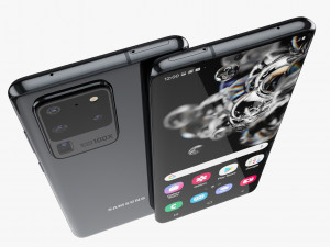 samsung galaxy s20 and s20 plus and s20 5g ultra cosmic black 3D 模型
