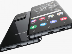 samsung galaxy s20 and s20 plus and s20 5g ultra cosmic black 3D 模型
