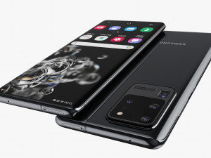 samsung galaxy s20 and s20 plus and s20 5g ultra cosmic black 3D 模型