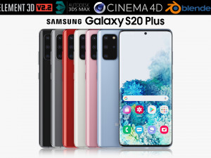samsung galaxy s20 plus 5g all colors 3D Model