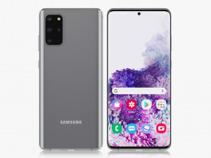 samsung galaxy s20 and s20 plus and s20 5g ultra cosmic black gray Modelo 3D