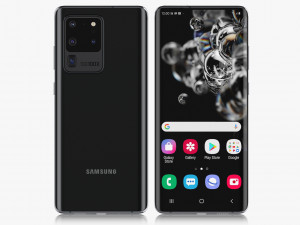samsung galaxy s20 and s20 plus and s20 5g ultra cosmic black gray Modelo 3D