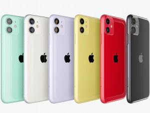 apple iphone 11 pro 11 pro max 11 all colors 3D Model