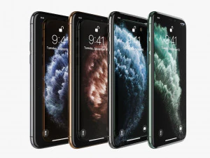 apple iphone 11 pro 11 pro max 11 all colors 3D Model