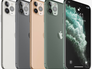 apple iphone 11 pro 11 pro max 11 all colors Model 3D