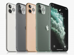 apple iphone 11 pro 11 pro max 11 all colors 3D Model