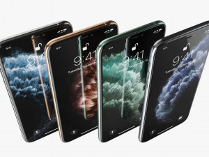 apple iphone 11 pro 11 pro max 11 all colors 3D Model