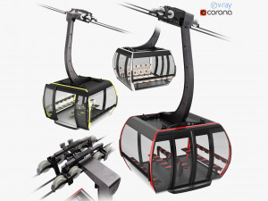 cableway 3s cabin cwa atria 3D मॉडल