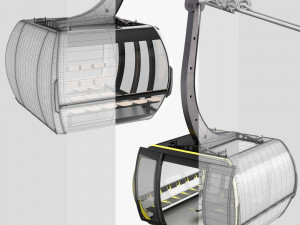 cableway 3s cabin cwa atria 3D Model
