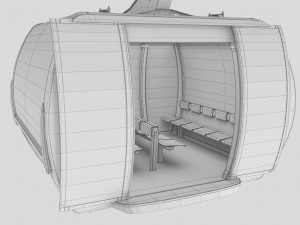 cableway 3s cabin cwa atria 3D Model