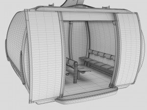 cableway 3s cabin cwa atria 3D Model