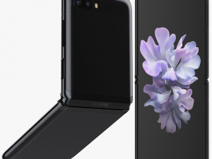 samsung galaxy z flip black Model 3D