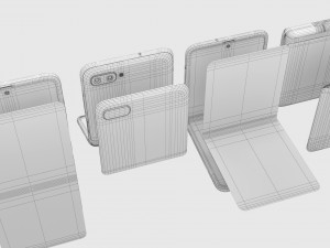 samsung galaxy z flip black Model 3D