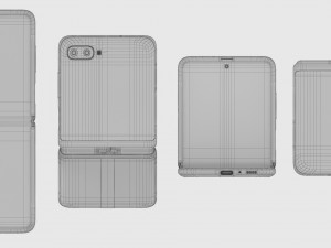 samsung galaxy s20 and s20 plus and s20 5g ultra and z flip cosmic black gray Model 3D