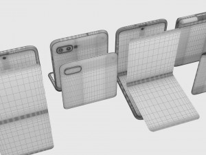 samsung galaxy s20 and s20 plus and s20 5g ultra and z flip cosmic black gray Model 3D