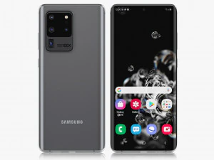 samsung galaxy s20 e s20 plus e s20 5g ultra e z flip cosmic preto cinza Modelo 3D