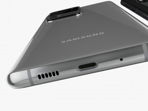 samsung galaxy s20 and s20 plus and s20 5g ultra and z flip cosmic black gray Model 3D