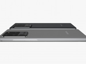 samsung galaxy s20 and s20 plus and s20 5g ultra and z flip cosmic black gray Model 3D