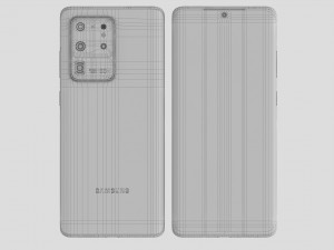 samsung galaxy s20 and s20 plus and s20 5g ultra and z flip cosmic black gray Model 3D