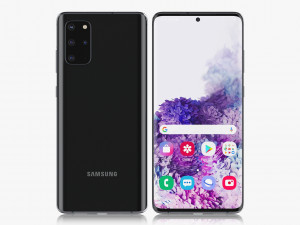 samsung galaxy s20 and s20 plus and s20 5g ultra and z flip cosmic black gray Model 3D