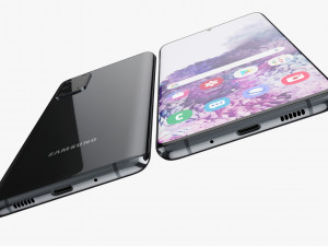 samsung galaxy s20 and s20 plus and s20 5g ultra and z flip cosmic black gray Model 3D