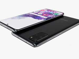 samsung galaxy s20 and s20 plus and s20 5g ultra and z flip cosmic black gray Model 3D
