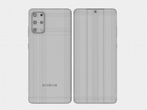 samsung galaxy s20 and s20 plus and s20 5g ultra and z flip cosmic black gray Model 3D