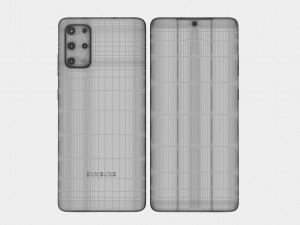 samsung galaxy s20 and s20 plus and s20 5g ultra and z flip cosmic black gray Model 3D