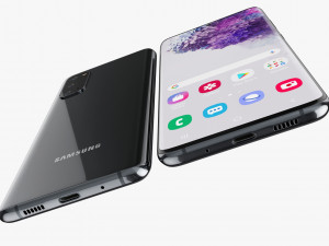 samsung galaxy s20 and s20 plus and s20 5g ultra and z flip cosmic black gray Model 3D