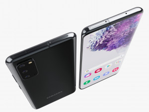 samsung galaxy s20 and s20 plus and s20 5g ultra and z flip cosmic black gray Model 3D