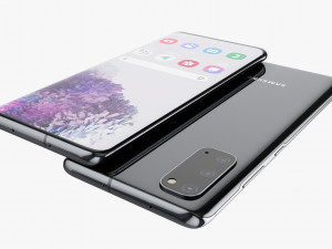 samsung galaxy s20 and s20 plus and s20 5g ultra and z flip cosmic black gray Model 3D