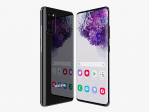 samsung galaxy s20 and s20 plus and s20 5g ultra and z flip cosmic black gray Model 3D