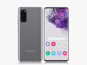 samsung galaxy s20 and s20 plus and s20 5g ultra and z flip cosmic black gray Model 3D