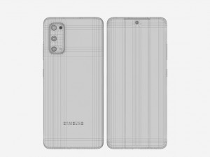 samsung galaxy s20 and s20 plus and s20 5g ultra and z flip cosmic black gray Model 3D