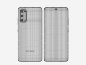 samsung galaxy s20 and s20 plus and s20 5g ultra and z flip cosmic black gray Model 3D