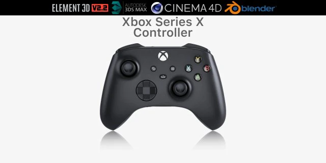 xbox series x controller 2020 3D Model .c4d .max .obj .3ds .fbx .stl .blend