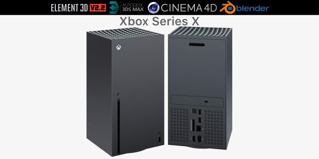 xbox series x console 2020 Model 3D .c4d .max .obj .3ds .fbx .stl .blend 