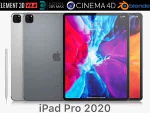 애플 아이패드 프로 2020 - 12-9인치 3D 모델