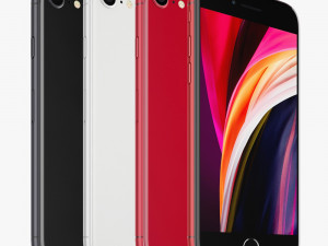 apple iphone se 2020 all colors 3D मॉडल