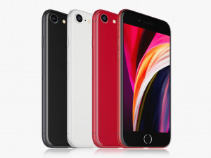 apple iphone se 2020 all colors 3D मॉडल