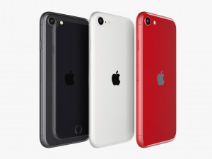 apple iphone se 2020 all colors 3D मॉडल
