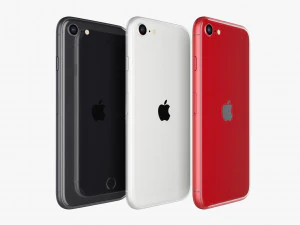 apple iphone se 2020 all colors 3D Model