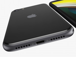 apple iphone se 2020 all colors 3D मॉडल