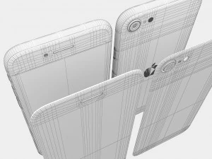 apple iphone se 2020 all colors 3D Model