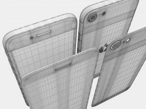 apple iphone se 2020 all colors 3D Model