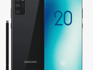 samsung galaxy note 20 black 3D Model