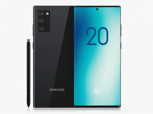 samsung galaxy note 20 black 3D Model