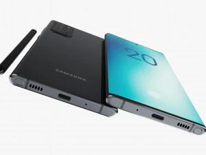 samsung galaxy note 20 black 3D Model