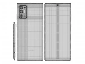 samsung galaxy note 20 black 3D Model